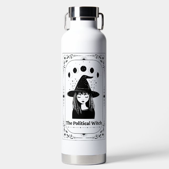 Feminist Gift Celestial Moon Zodiac Tarot Whimsy Trinkflasche (Vorderseite)