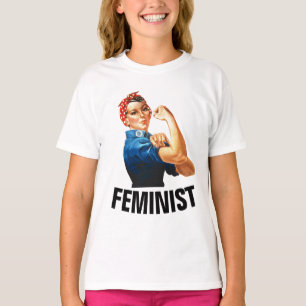 FEMINIST, Rosie the Riveter Girls T - Shirt