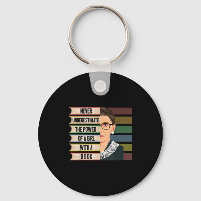 Feminist Ruth Bader Ginsburg Rbg Quote Girl With B Schlüsselanhänger (Vorderseite)
