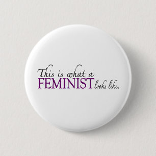 Feminist schaut Gleiches Button