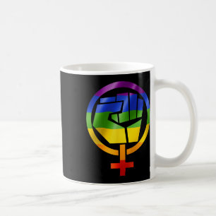 Feminist Symbol Lgbt Resist Pride Fist Rainbow Fla Kaffeetasse