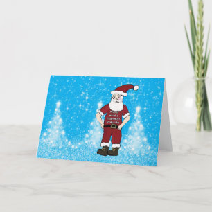 Feminist Weihnachtsmann Weihnachtskarte Feiertagskarte