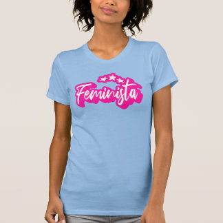 Feminista Pink Star Grafik Empowerment Frauen T-Shirt