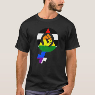 Feministenflagge mit glatter Allianz T-Shirt
