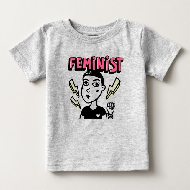 Feminister Pop Baby T-shirt (Vorderseite)