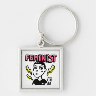 Feminister Pop Schlüsselanhänger