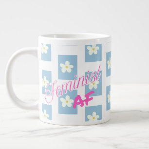 Feministin AF - lustiger Blumens Jumbo-Tasse