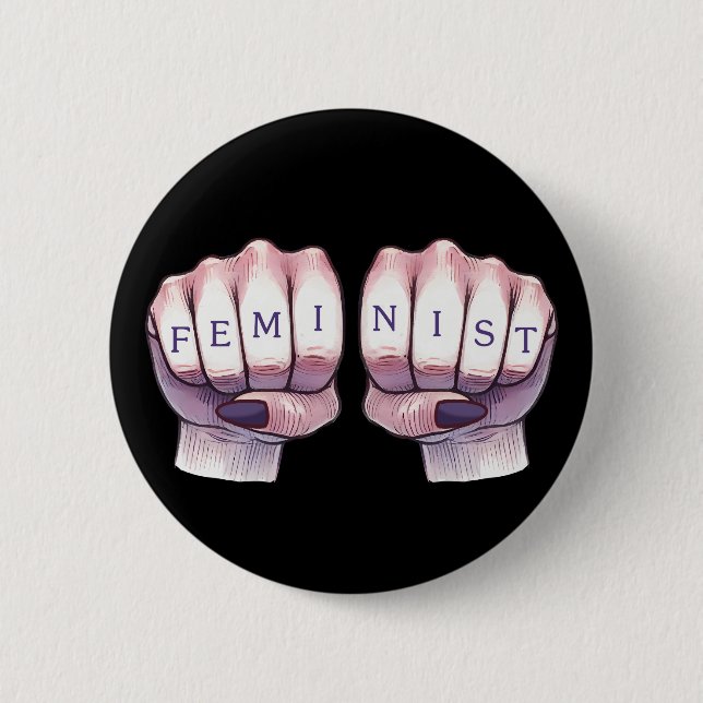 Feministin Button (Vorderseite)