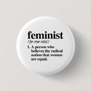 Feministin Definition Button