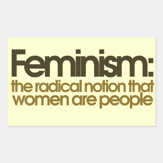Feministin Definition Rechteckiger Aufkleber (Vorderseite)