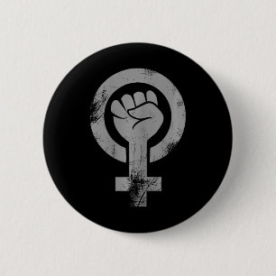 Feministin Faust Symbol Resist Fist Feminismus Button