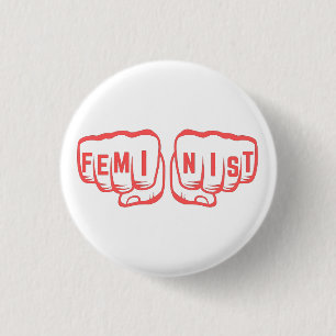 Feministin Fist Girl Power GRL Power Frauen Zeiche Button