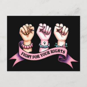 Feministin für Ihre Rechte Postkarte