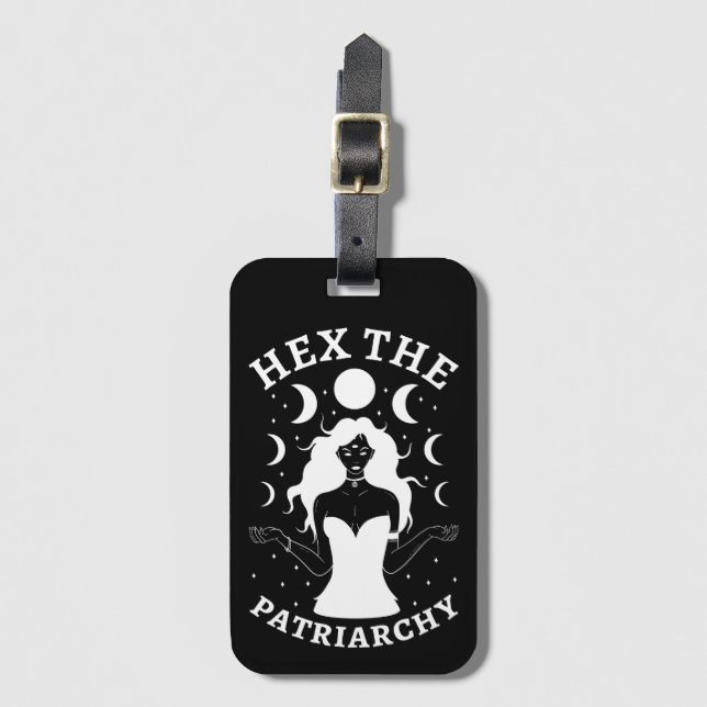 Feministin Hexe - Das Patriarchat II Gepäckanhänger (Vorderseite Vertikal)
