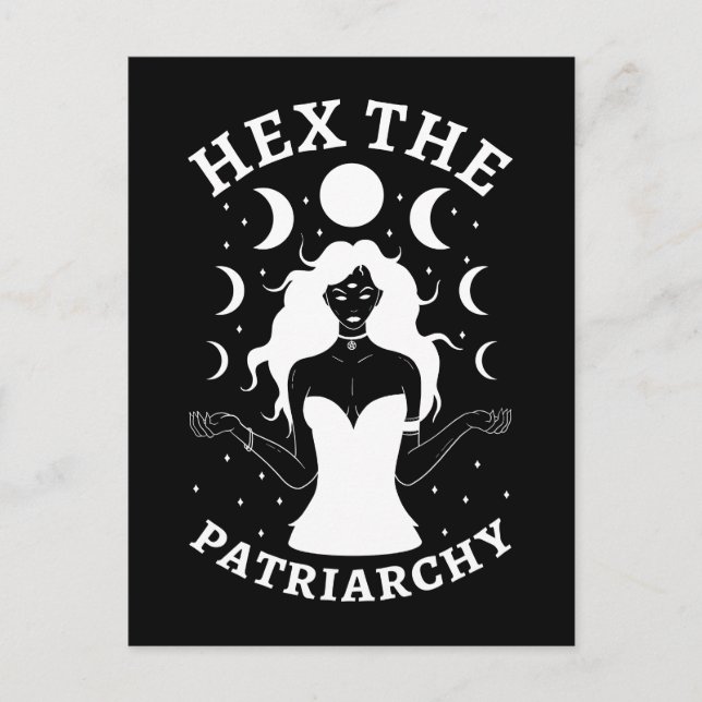 Feministin Hexe - Das Patriarchat II Postkarte (Vorderseite)