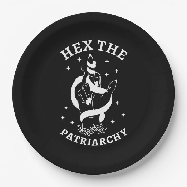 Feministin Hexe - Das Patriarchat III Pappteller (Vorderseite)