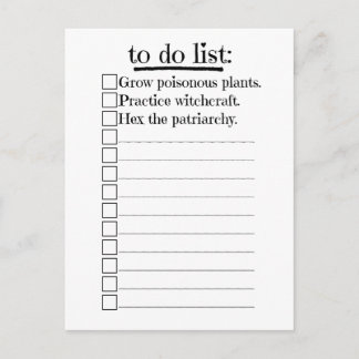 Feministin Hexe zu tun Liste Postkarte