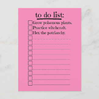 Feministin Hexe zu tun Liste Postkarte