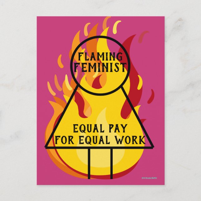Feministin mit gleicher Entlohnung 15 Postkarte (Vorderseite)