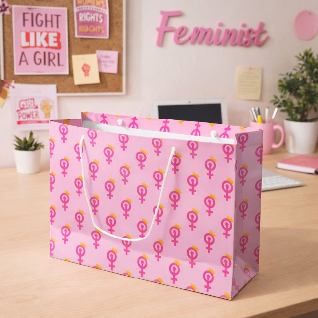 Feministin Pink Große Geschenktüte (Von Creator hochgeladen)