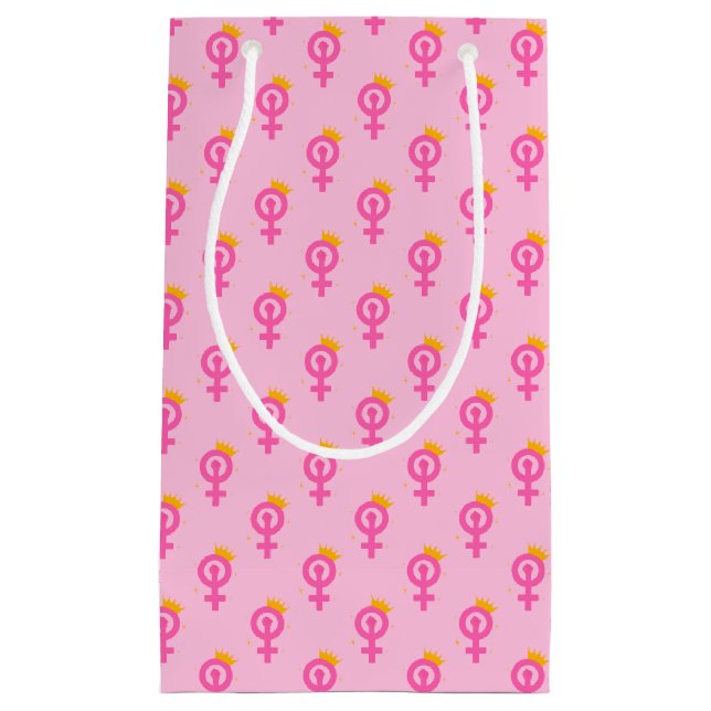 Feministin Pink Kleine Geschenktüte (Vorderseite)