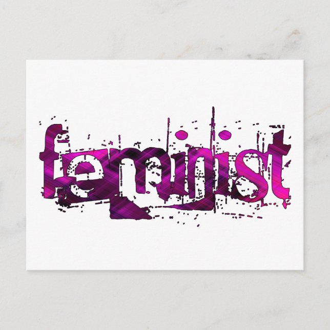 Feministin Postkarte (Vorderseite)