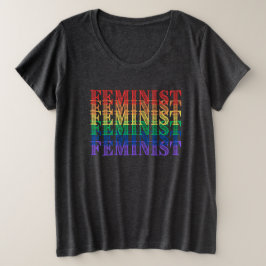 Feministin Pride Große Größe T-Shirt