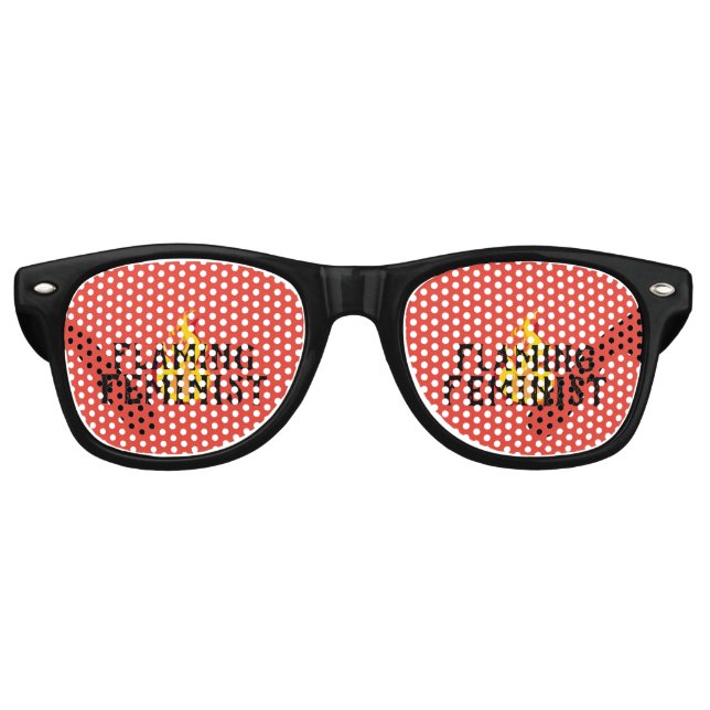 Feministin RBG Feminismus Flammen Partybrille (Vorderseite)