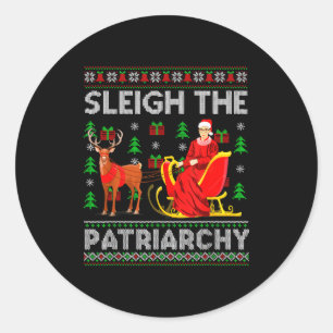 Feministin Ruth Bader Ginsburg Rbg Weihnachtsschli Runder Aufkleber