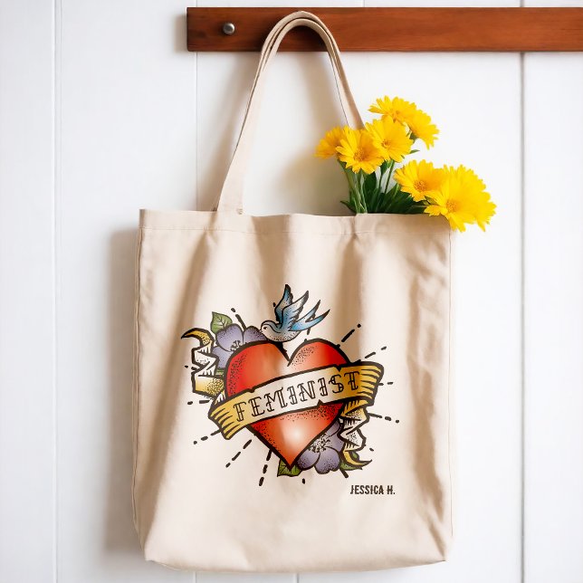 Feministin Tragetasche (Seize the day and show who's in charge with this awesome feminist tote bag.)