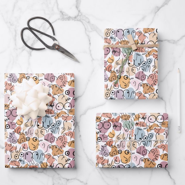 Feministin Verpackungsblätter Geschenkpapier Set (Vorderseite)