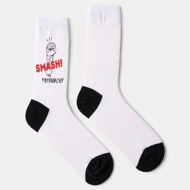 Feministin, zerschlagen Patriarchat - Socken (Rechts)