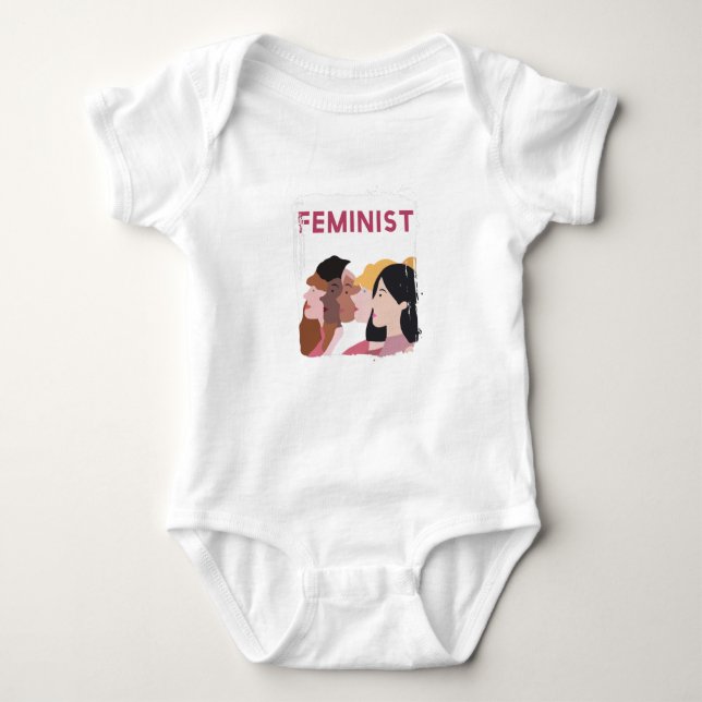 Feministinnen Baby Strampler (Vorderseite)