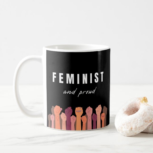 feministisch und stolz kaffeetasse (Mit Donut)