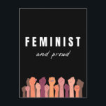 feministisch und stolz postkarte<br><div class="desc">Feministin und Stolz perfekt für alle stolzen Feministinnen!</div>