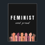 feministisch und stolz postkarte<br><div class="desc">Feministin und Stolz perfekt für alle stolzen Feministinnen!</div>