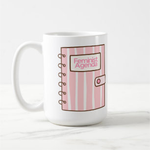 Feministische Agenda Pink Book Design Cute Girly Kaffeetasse