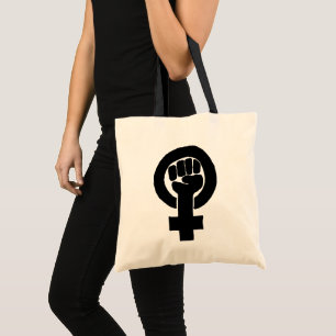 Feministische Faust-Einkaufstüte Tragetasche