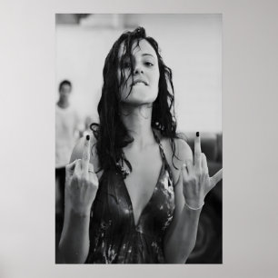 Feministische Finger Art Print, Mädchenpower Poster