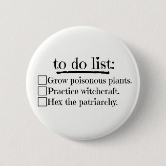 Feministische Hexe, zum der Liste zu tun Button