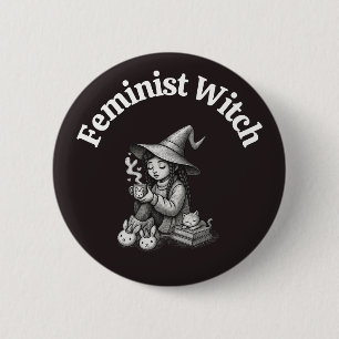 Feministische Hexen Menschenrechte Sozialer Gerech Button