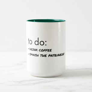 feministische Kaffee-Tasse Zweifarbige Tasse