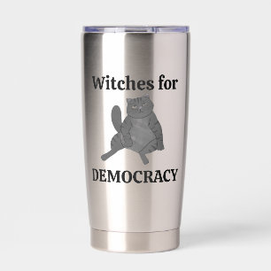 Feministische Katzen-Meme-Whimsy-Goth-Hexe-Zodiak- Thermobecher