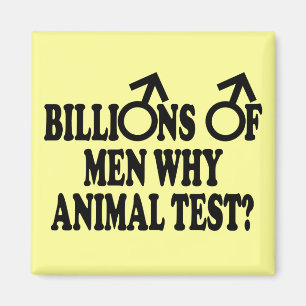 Feministische lustige Tiertestmagneten Magnet