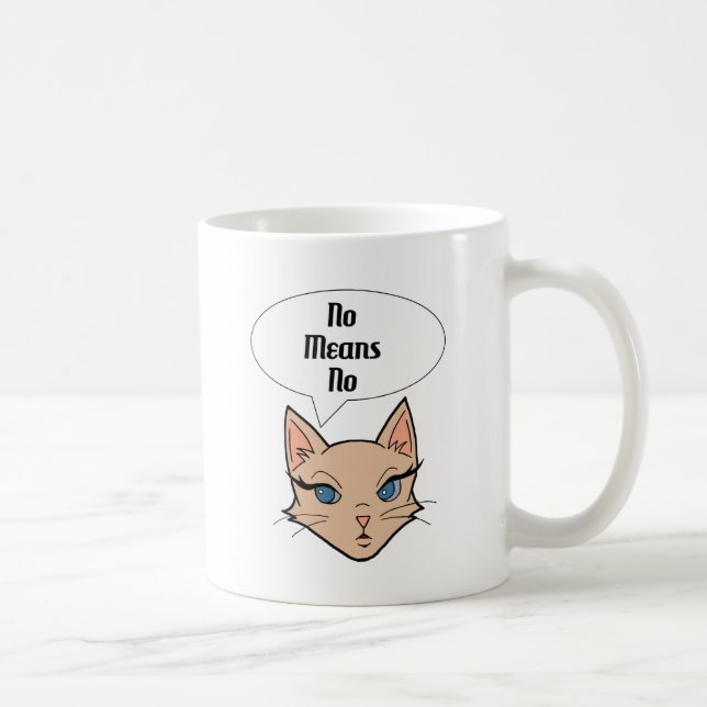 Feministische politische Cartoon-Illustration der Kaffeetasse (Rechts)
