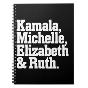 Feministische politische Kamala Michelle Elizabeth Notizblock