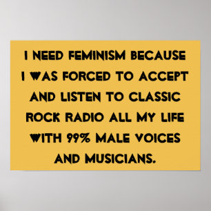 Feministische Poster - Rock Music - Diskriminierun