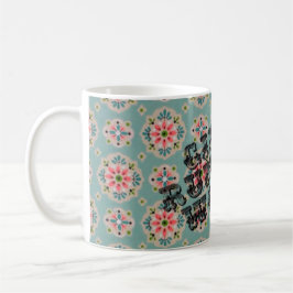 Feministische Vintage Tapeten-Rosen-Tasse Kaffeetasse