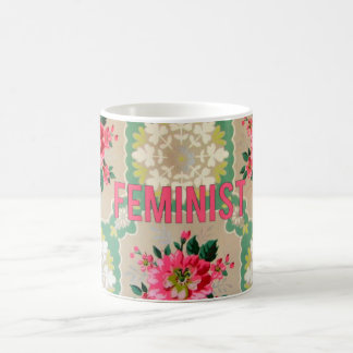 Feministische Vintage Tapeten-Tasse Kaffeetasse