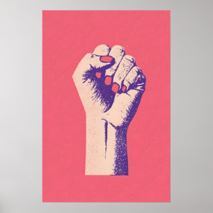 Feministische Wandkunst Fette Rosa Frauenermächtig Poster